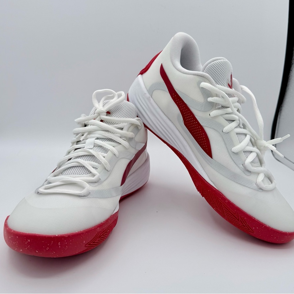 Puma MB.01 Team Low LaMelo Ball Basketball Shoes White‎ Red Womens 9.5 379082-03